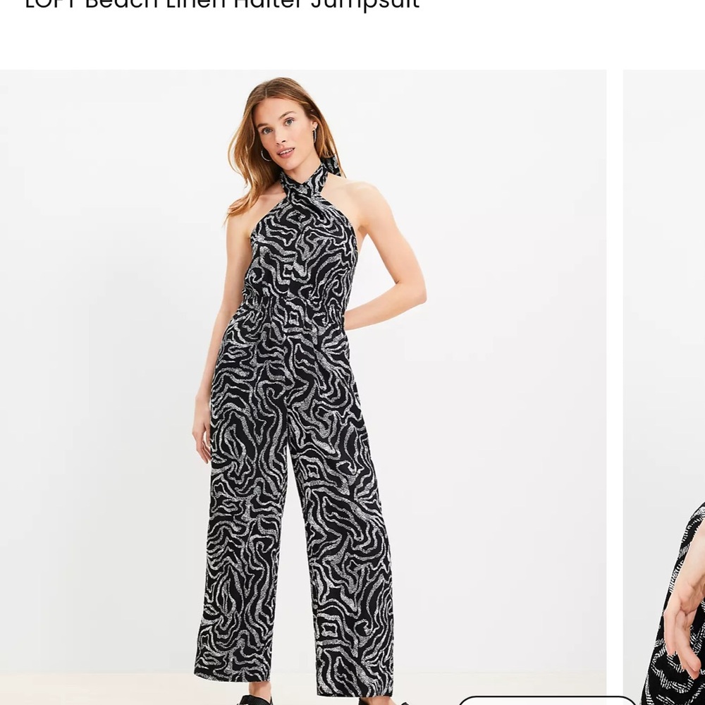 LOFT Monochrome Patterned Pantsuit
